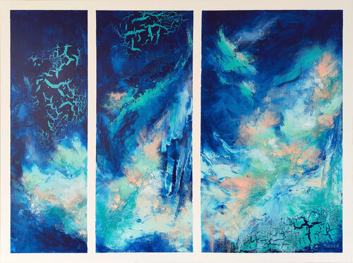Portée par la vague by Hélène Zenatti, Painting for Sale on Singulart