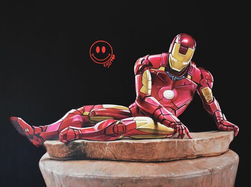 IRON MAN (dal Galata Ferito) by Easypop, 회화 for Sale on Singulart