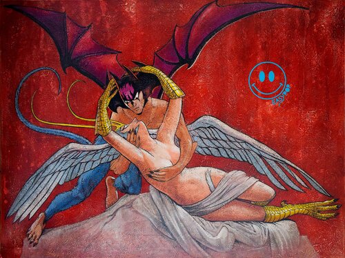 IL BENE NEL MALE (da Amore e Psiche di Antonio Canova) de Easypop, Pintura a la venta en Singulart