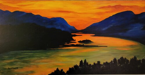 The Blue Lagoon van Anne Heather Moore, Schilderij te koop op Singulart