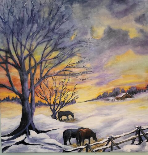 Kelly's Farm van Anne Heather Moore, Schilderij te koop op Singulart