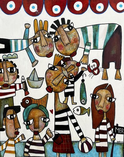 VACANCES A LA MER de KARTONIK, Pintura a la venta en Singulart