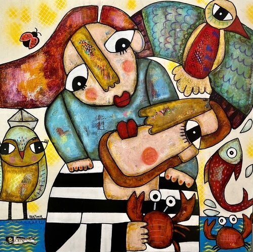 BIENVEILLANCE by KARTONIK, 油畫 for Sale on Singulart