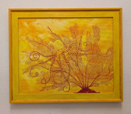 Octopuses Garden van Linda Z Artist, Schilderij te koop op Singulart