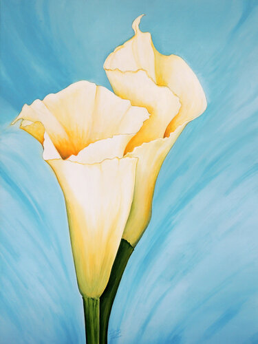Julia's Calla Lily von Linda Z Artist, Malerei kaufen auf Singulart