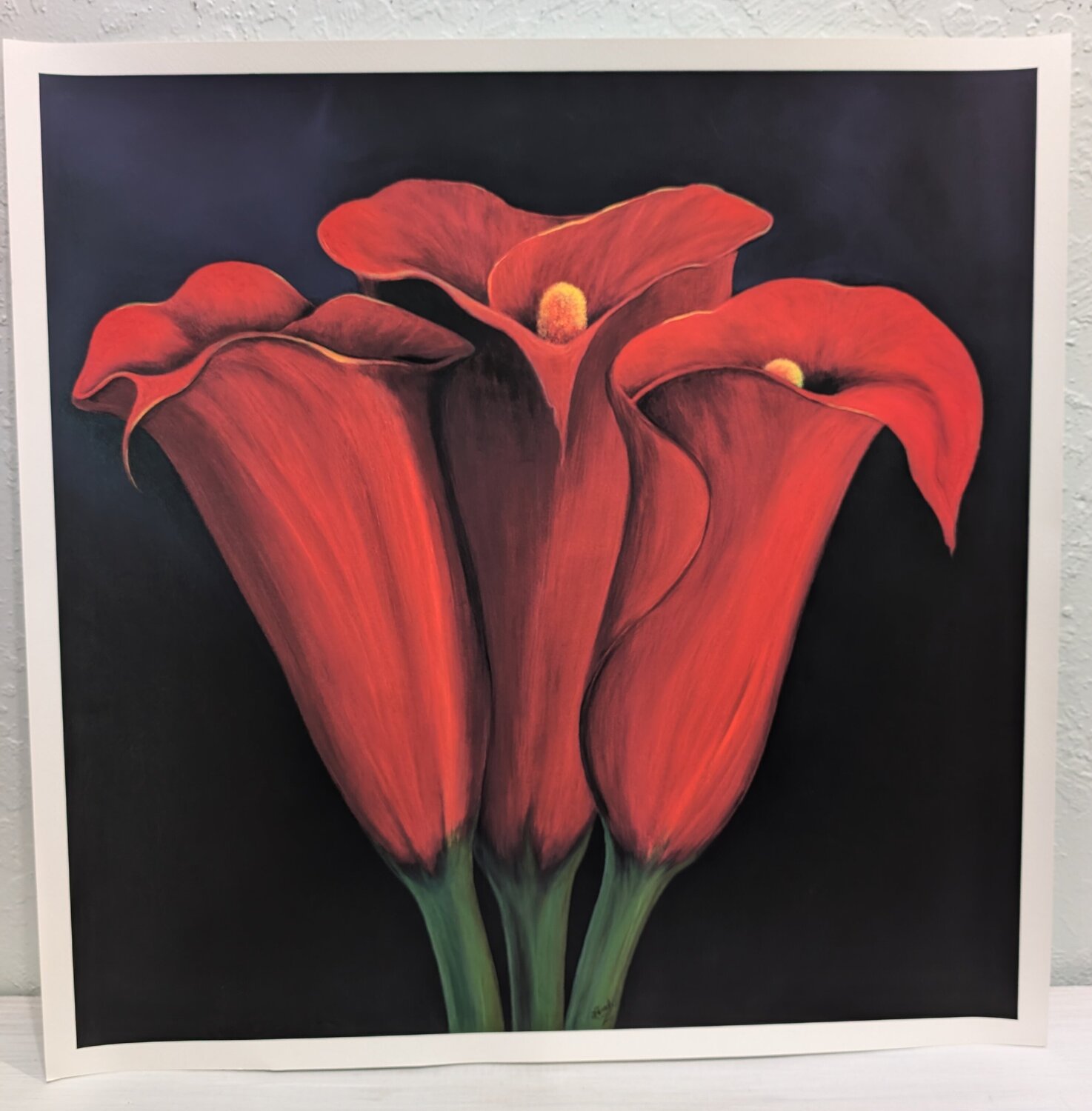 Matt's Calla Lilies Linda Z Artist Originalgemälde zu verkaufen