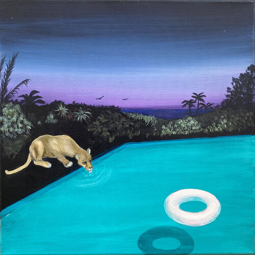 Cougars Night Cap von Andrea Eisenberger, Malerei kaufen auf Singulart