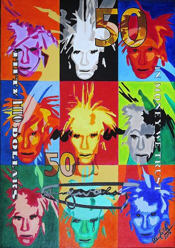 Art - Money - Warhol van Rainer Englisch, Schilderij te koop op Singulart