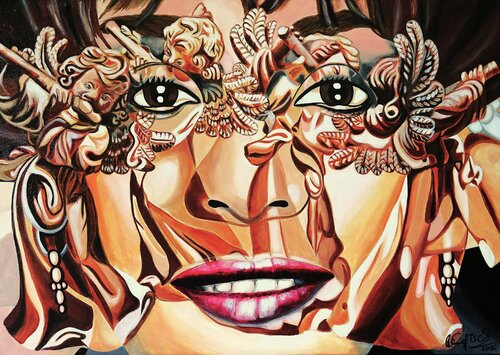 Whitney Houston - Angel´s face von Rainer Englisch, Malerei kaufen auf Singulart