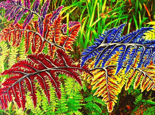 Verzauberter Farn van Rainer Englisch, Schilderij te koop op Singulart