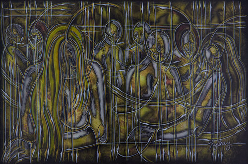 Acryl auf Leinen (TA1680120002-120) van Hakan Yöney, Schilderij te koop op Singulart