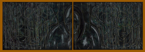 Acryl auf Leinen 2x 70x100cm (TA1670100002(1)-135 -TA1670100001(2)-136) di Hakan Yöney, Pittura in vendita su Singulart