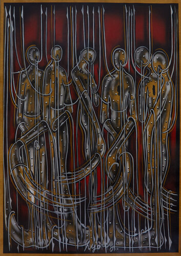 Die Rote Serie (KA1710070014-79) by Hakan Yöney, Painting for Sale on Singulart