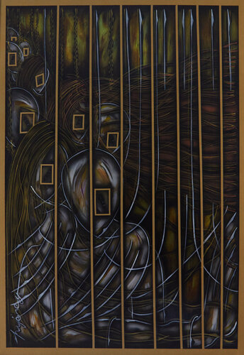 Acryl auf Papier (KA1910070015-73) de Hakan Yöney, Pintura a la venta en Singulart