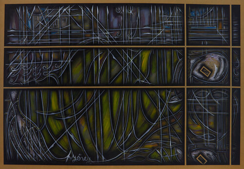 Acryl auf Papier (KA1970100003-74) di Hakan Yöney, Pittura in vendita su Singulart