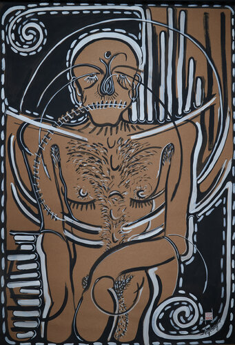 Schwarz - Weiss Serie (KA1010070001-135) van Hakan Yöney, Schilderij te koop op Singulart