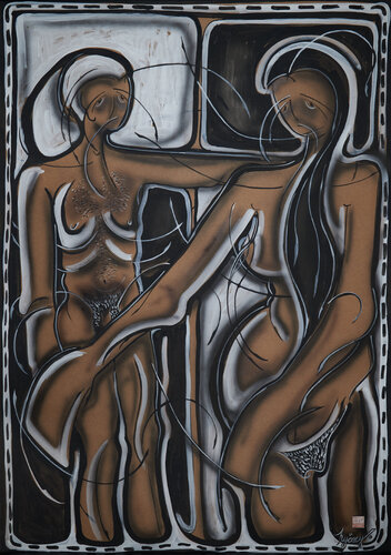 Schwarz - Weiss Serie (KA1010070006-140) van Hakan Yöney, Schilderij te koop op Singulart