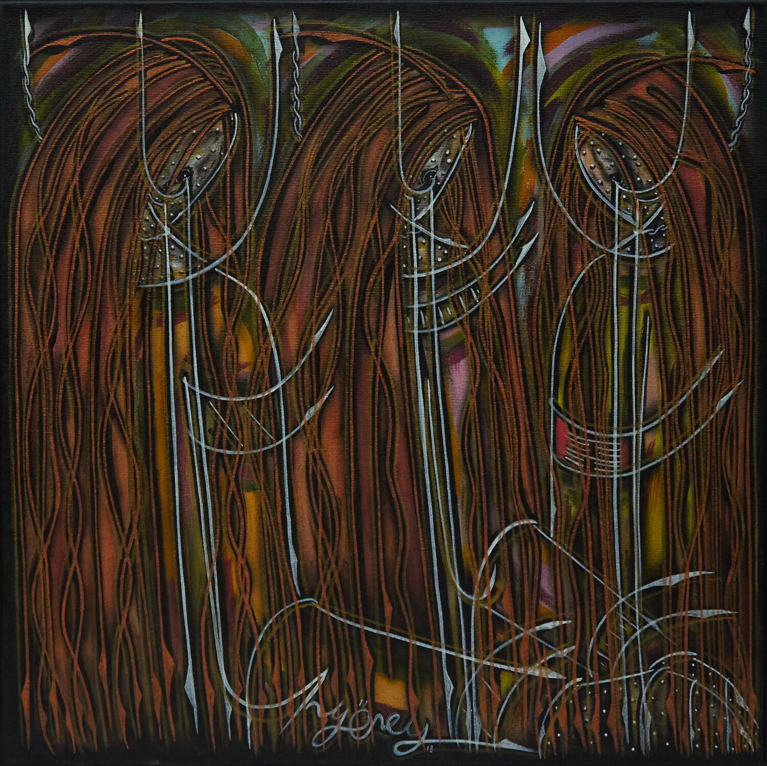 Acryl auf Leinen (TA185050004-39) Hakan Yöney Originalgemälde zu verkaufen