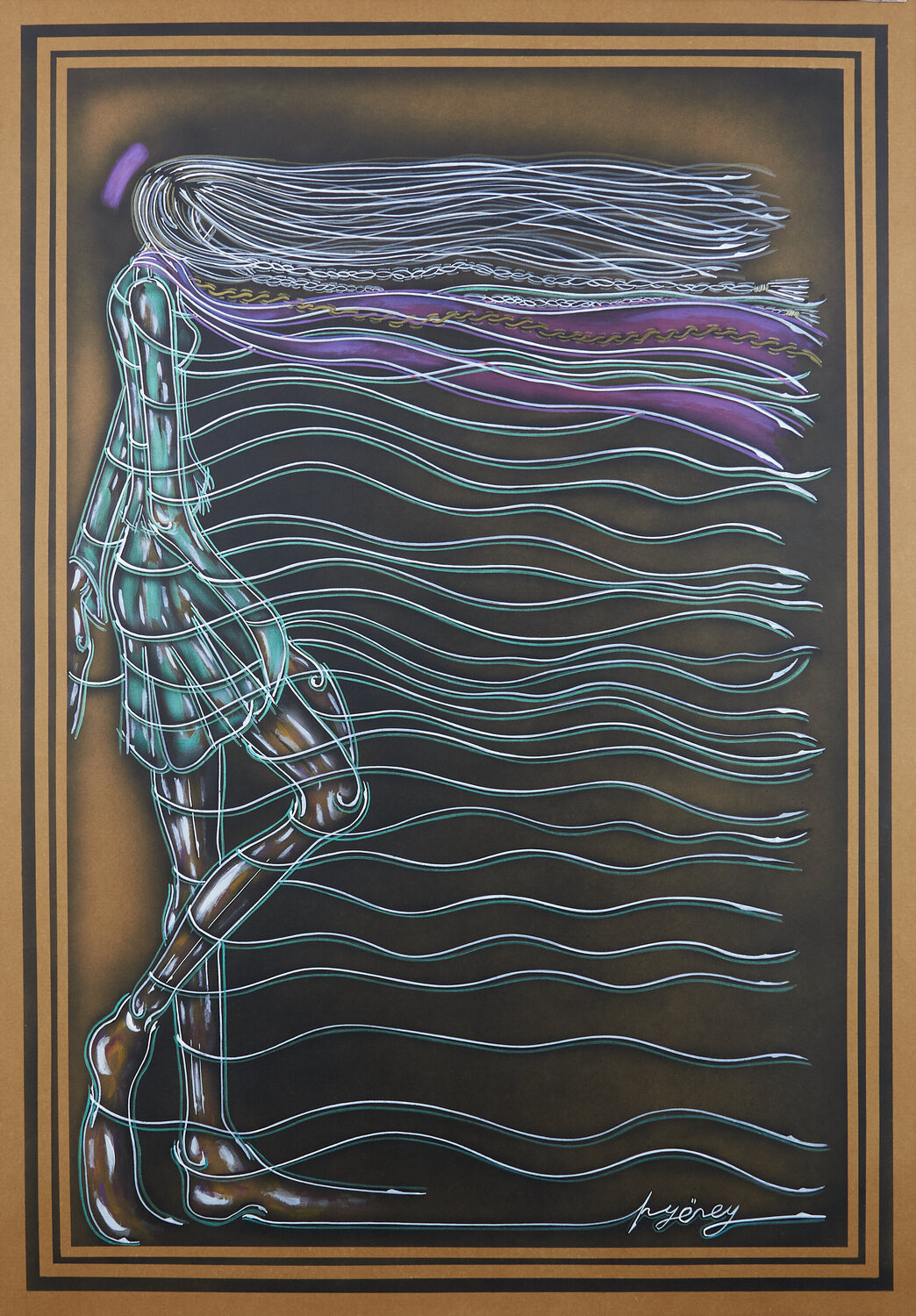 Acryl auf Papier (KA2210070005-203 Hakan Yöney Originalgemälde zu verkaufen