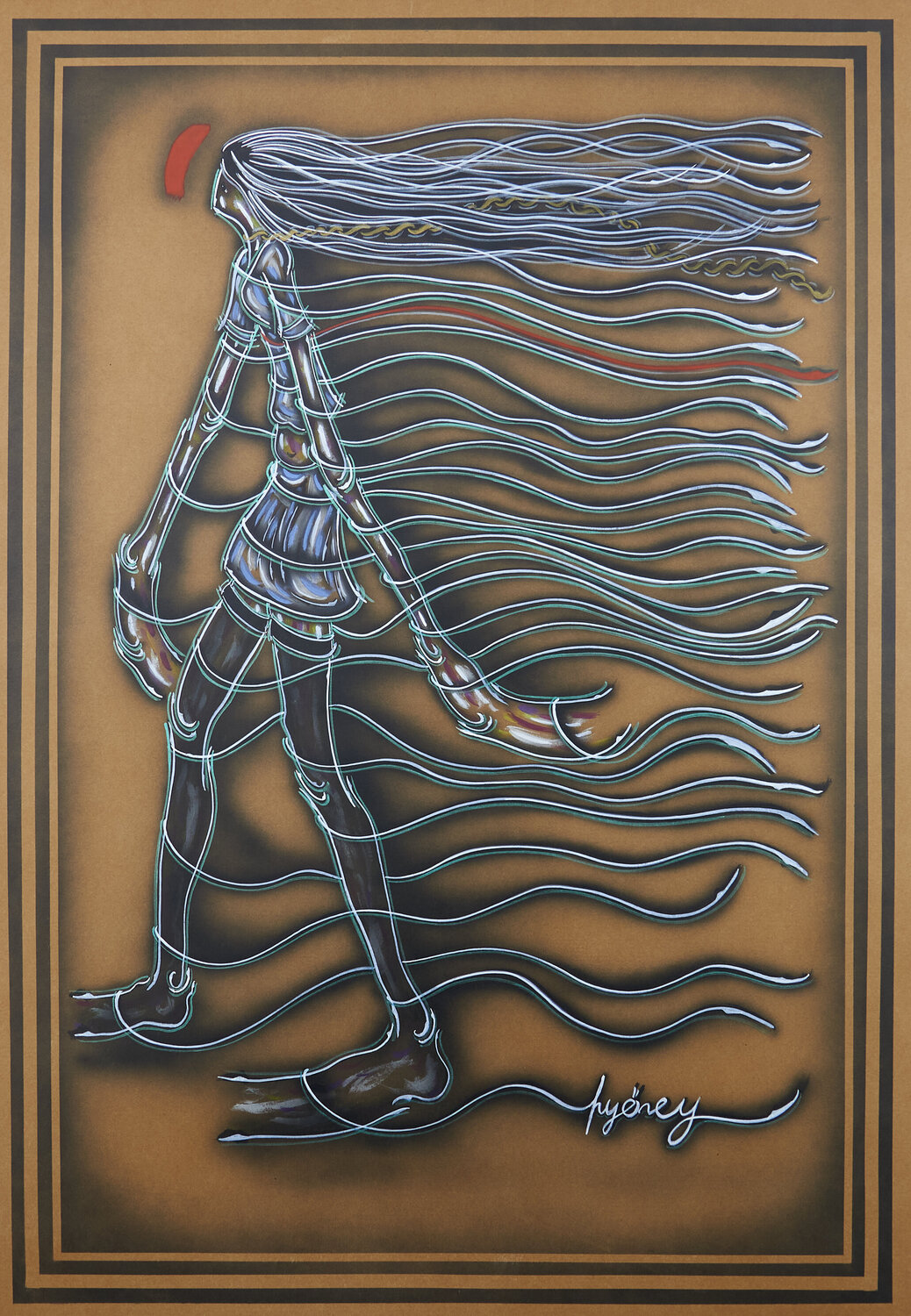 Acryl auf Papier (KA2210070004-202) Hakan Yöney Originalgemälde zu verkaufen