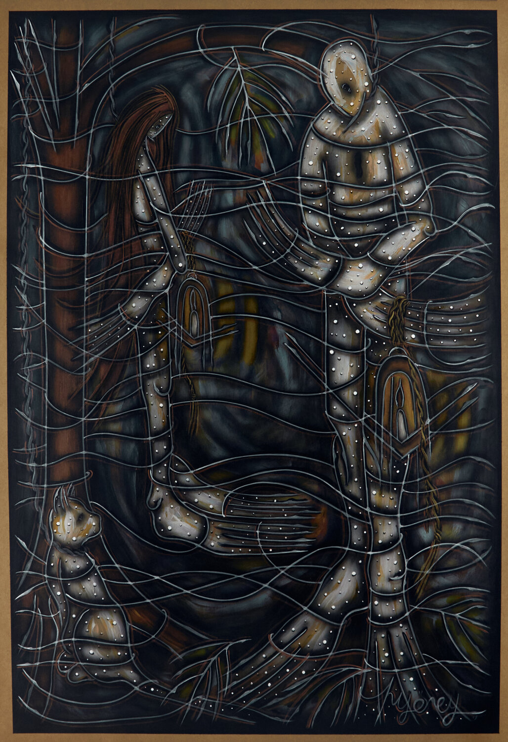 Acryl auf Papier (KA1910070039-39) Hakan Yöney Originalgemälde zu verkaufen