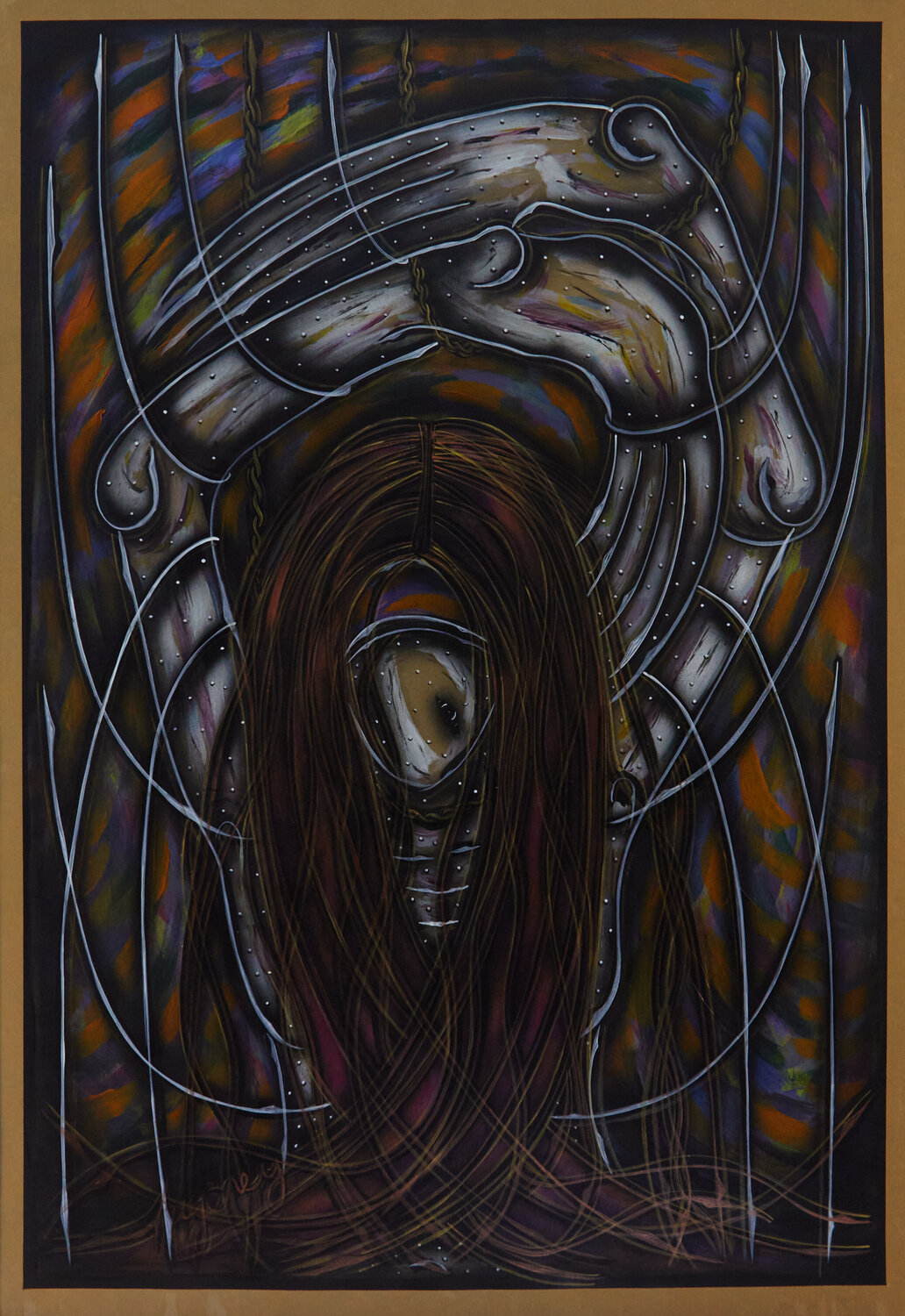 Acryl auf Papier (KA1910070014-61) Hakan Yöney Originalgemälde zu verkaufen