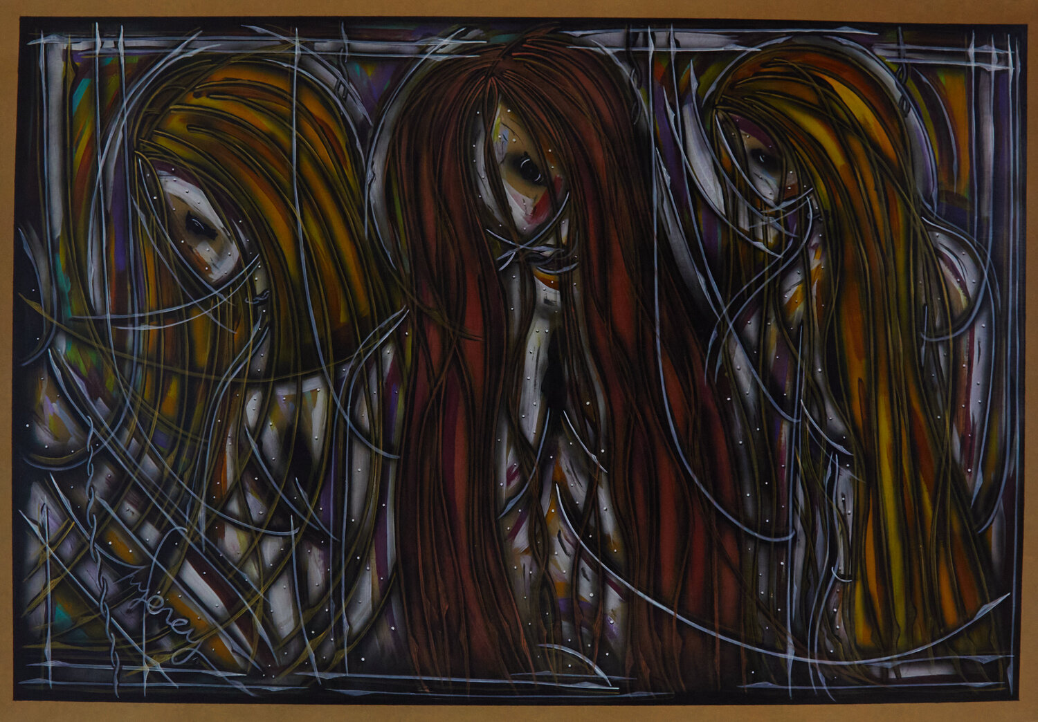 Acryl auf Papier (KA1970100001-70) Hakan Yöney Originalgemälde zu verkaufen