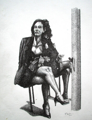 Allo specchio - At the mirror n.1 by Paolo Cristiani, デッサン for Sale on Singulart