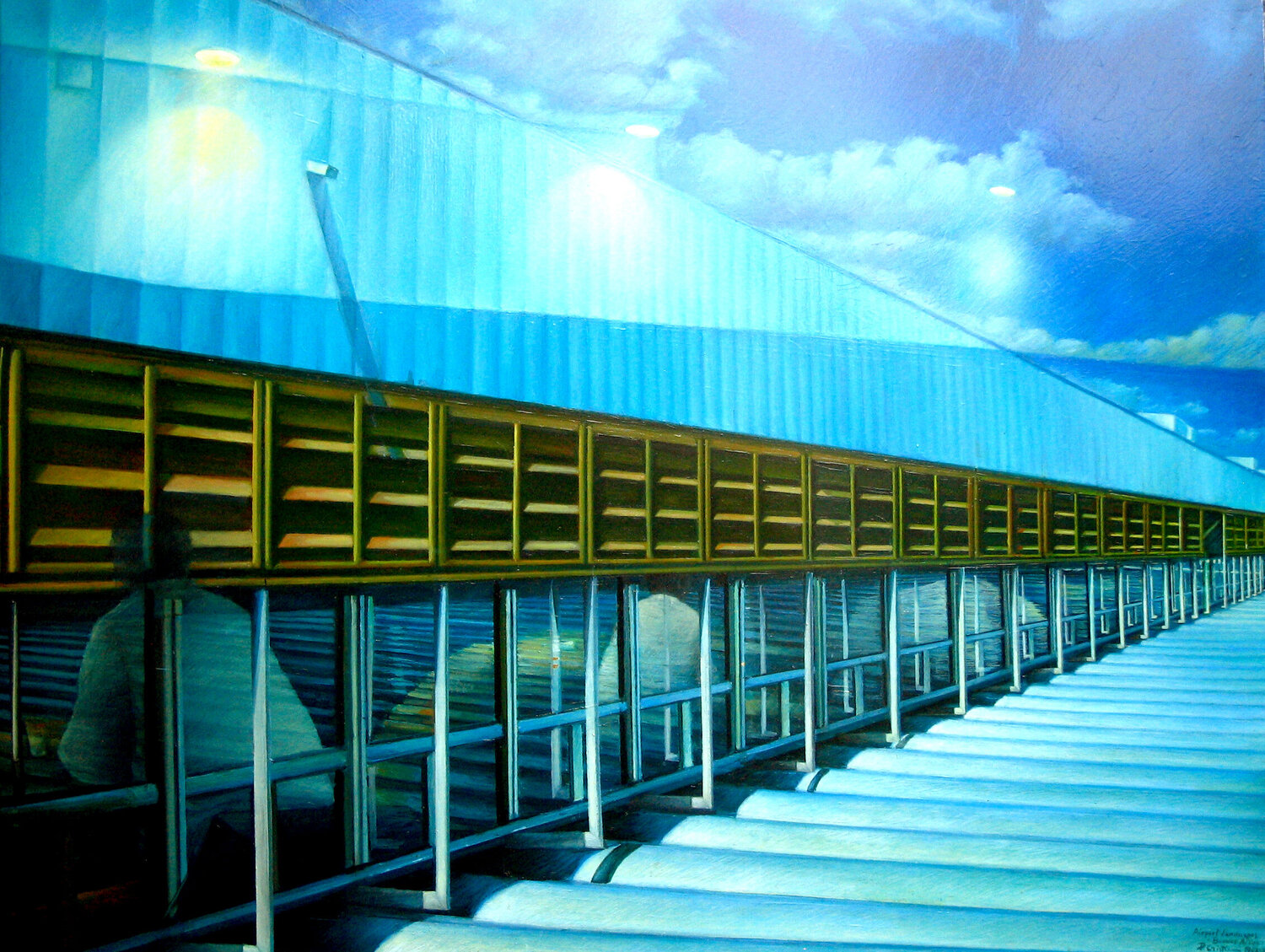 Airport Landscapes - Buenos Aires Paolo Cristiani Originalgemälde zu verkaufen