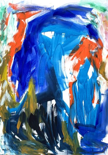 Das große Blau par Andrea Pfeil, Peinture en vente sur Singulart