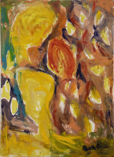 Die Zwei in Gelb par Andrea Pfeil, Peinture en vente sur Singulart