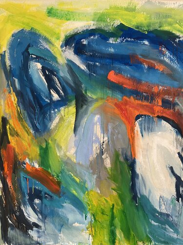 Blowing in the wind par Andrea Pfeil, Peinture en vente sur Singulart