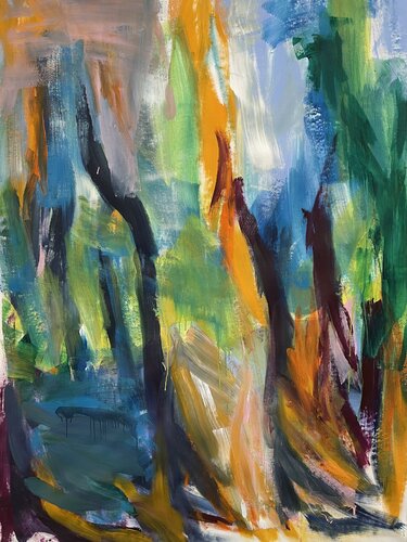 Im grünen Bereich par Andrea Pfeil, Peinture en vente sur Singulart