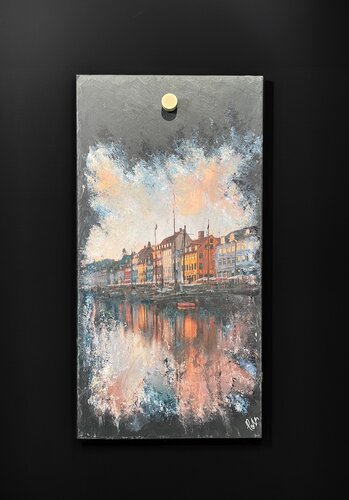 Nyhavn - SlateArt von Maria Liva Loran, Andere Medien kaufen auf Singulart