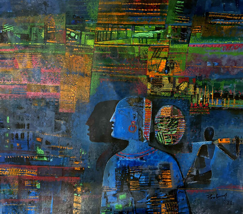 Silhouette van Richard Anbudurai, Schilderij te koop op Singulart