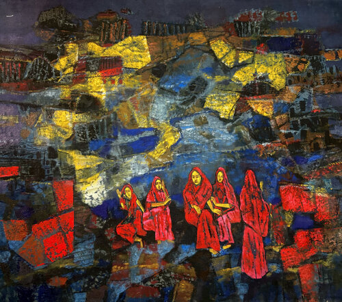 Scarlet Bonds van Richard Anbudurai, Schilderij te koop op Singulart