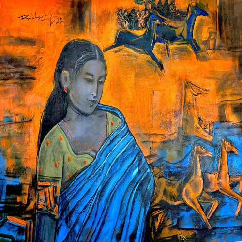 Stillness and Storm van Richard Anbudurai, Schilderij te koop op Singulart