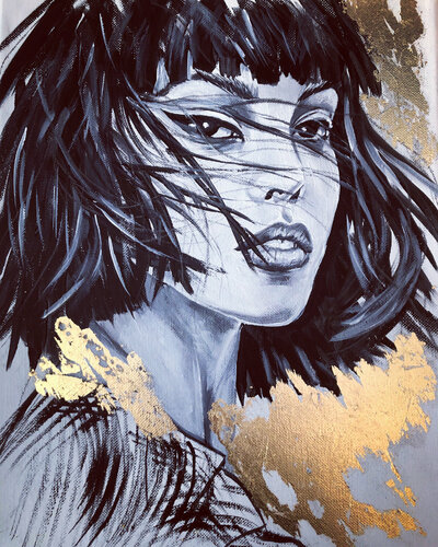 Gold 6 di Sylvia Cohen, Pittura in vendita su Singulart