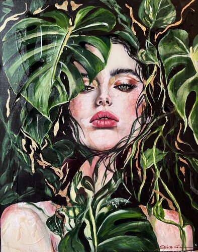 Jungle Muse by Sylvia Cohen, 회화 for Sale on Singulart