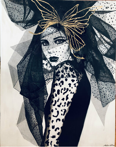 Madame Butterfly di Sylvia Cohen, Pittura in vendita su Singulart