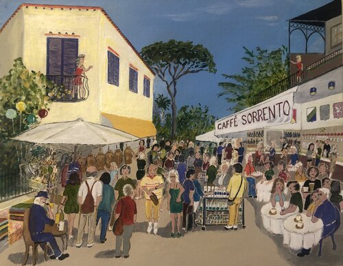 Caffe Sorrento de Roy Tate, Pintura a la venta en Singulart