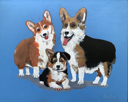 Corgis de Roy Tate, Pintura a la venta en Singulart