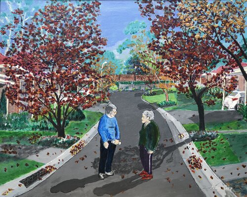 Autumn Friends van Roy Tate, Schilderij te koop op Singulart