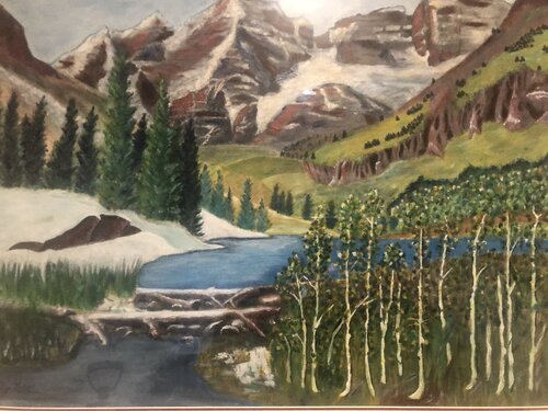 First Snow Maroon Bells van Roy Tate, Schilderij te koop op Singulart