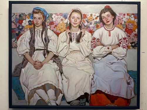 "Ukrainian Girls" par Svetlana Lazareva, Peinture en vente sur Singulart