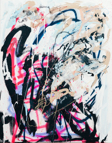 EQUILIBRIO VALIENTE by Pink Morro, Painting for Sale on Singulart