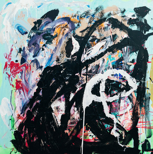 EQUILIBRIO INDÓMITO by Pink Morro, Painting for Sale on Singulart