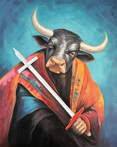 Mundo al revés van Alex Bermudez, Schilderij te koop op Singulart