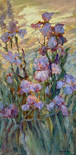 Iris bei Sonnenuntergang von Liudmila Shertsinger, Malerei kaufen auf Singulart
