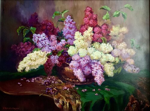 Flieder. van Liudmila Shertsinger, Schilderij te koop op Singulart